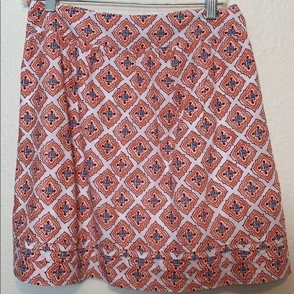 Loft White with Orange Purple & Blue Pattern Skirt - Picture 3 of 6